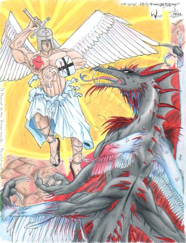 archangel michael vs dragon